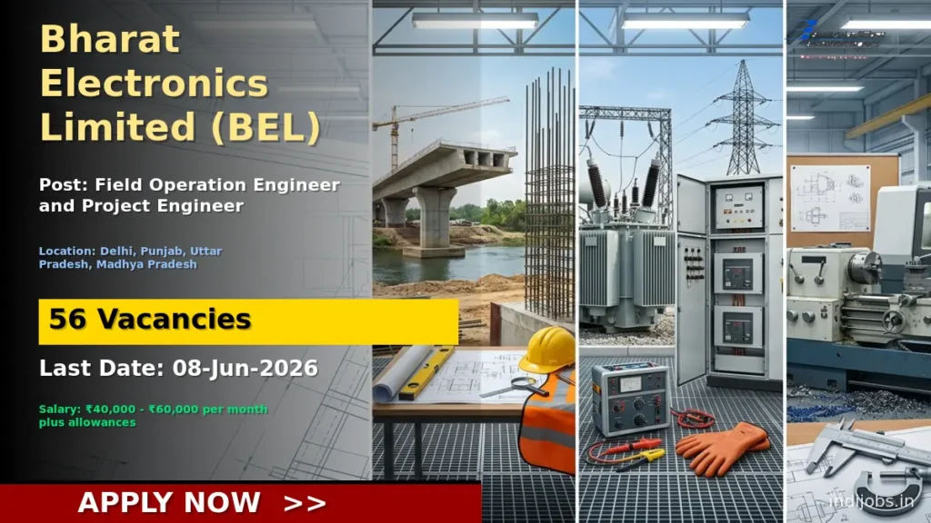 BEL Engineer Recruitment 2026 – 56 Vacancies, Apply Online Now
